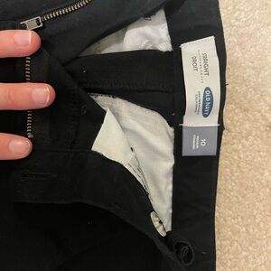 Old Navy Black Straight-Leg Trousers